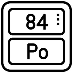 POLONIUM,periodic table,chemistry,science,element.svg