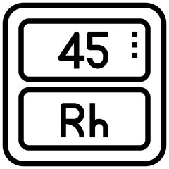 RHODIUM,periodic table,chemistry,science,element.svg
