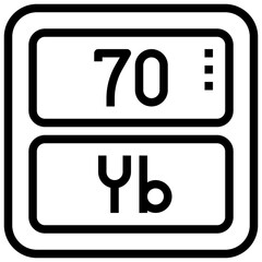 YTTERBIUM,periodic table,chemistry,science,element.svg