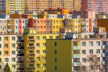 Colorful houses in the sunshine