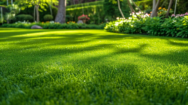 Perfect green lawn