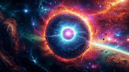 Obraz premium A breathtaking space nebula galaxy