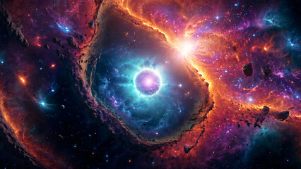 Obraz premium A breathtaking space nebula galaxy