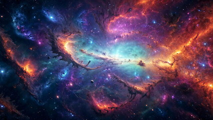 A breathtaking space nebula galaxy
