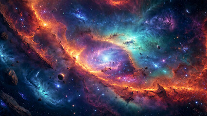 A breathtaking space nebula galaxy