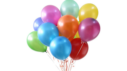 Colorful Balloon Bouquets for Parties and Celebrations isolated on a transparent background