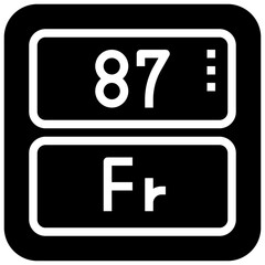 FRANCIUM,periodic table,chemistry,science,element.svg