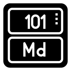 MENDELEVIUM,periodic table,chemistry,science,element.svg