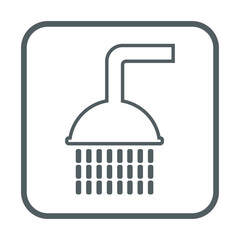 Obraz premium shower icon vector symbol template design trendy