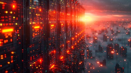 data center with network devices