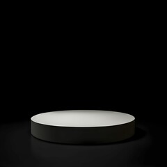 Pedestal for products clean subtle aesthetic background black grey white. Professionaly looking environment for marketing stand.