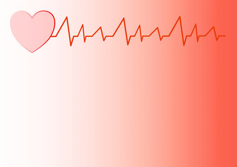 Electrocardiogram, visual representation of heart health, heartbeat, frequency and monitoring.