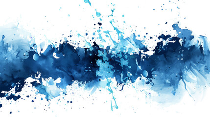 Fototapeta premium blue watercolor stain transparent background PNG
