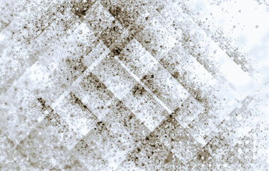  Grunge urban background. Overlay splattered textured banner. Vector shape with a halftone dots. Distressed dirty design element for print, template, brochure, social media