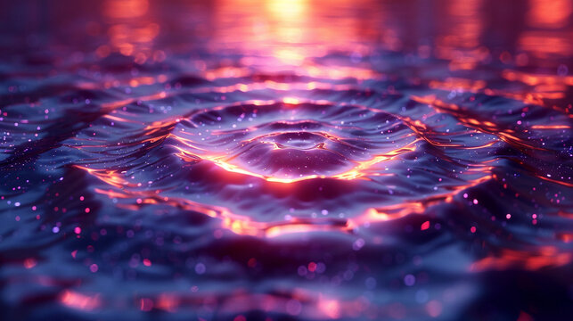 Hypnotic neon ripples oscillating with vibrant motion. Isolated on solid white background. - Powered by Adobe