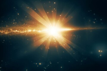 light with lens flare and dust particles