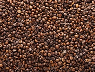 Fototapeta premium Coffee Bean Backgrounds Highresolution images of beans spread out to create seamless backgrounds