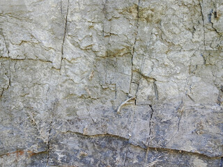 A close-up image of the weathered and textured surface of a natural stone material.