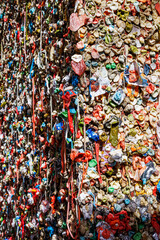 Fototapeta premium A lot of gum on the wall
