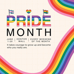Pride month celebration poster