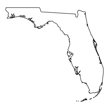 recommend clip art: White outline of the state of Florida