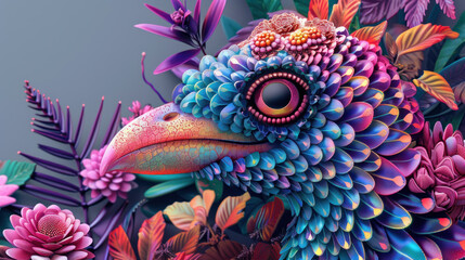 Obraz premium Fantastic portrait of a magic bird