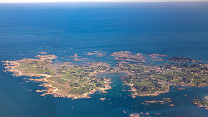 brehat island in french brittany in atlantic ocean and Talbert 