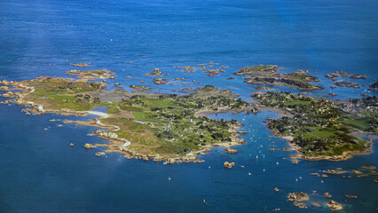brehat island in french brittany in atlantic ocean and Talbert 