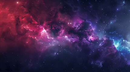 Fototapeta premium Colorful Space Filled With Stars and Clouds