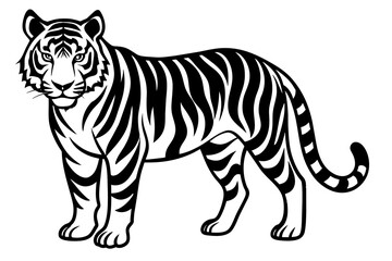 Tiger silhouette vector illustration 