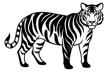 Tiger silhouette vector illustration 