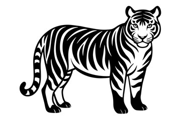 Tiger silhouette vector illustration 