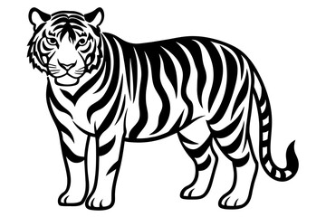 Tiger silhouette vector illustration 