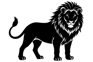lion vector silhouette illustration
