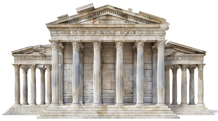 Obraz premium The Roman Temple of Hercules isolated on a transparent background