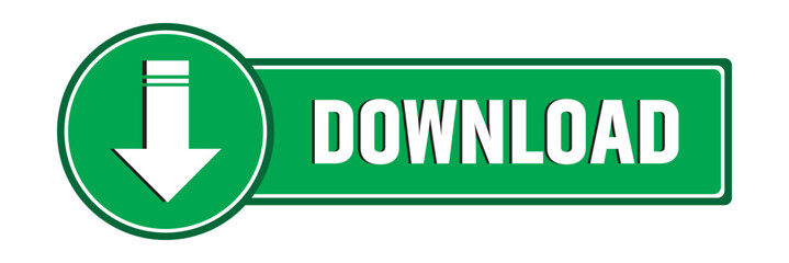 green download button with download icon isolatted on white background. download button png