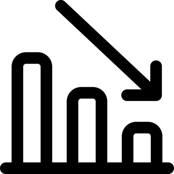 decrease icon. vector line icon for your website, mobile, presentation, and logo design.