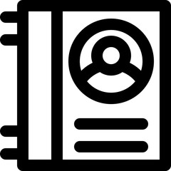 contact book icon. vector line icon for your website, mobile, presentation, and logo design.