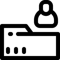 folder icon. vector line icon for your website, mobile, presentation, and logo design.