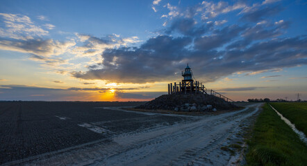 Blokzijl lighthouse, Flevoland, The Netherlands