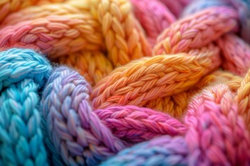 A seamless textile texture with knitted fabric close up, focus on, copy space Cozy and warm Double exposure silhouette with yarn