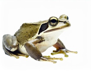 Cut out Common frog on white background. AI generated