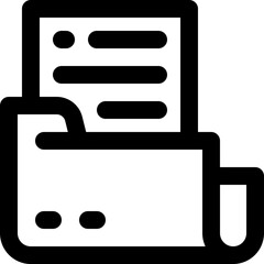 folder icon. vector line icon for your website, mobile, presentation, and logo design.