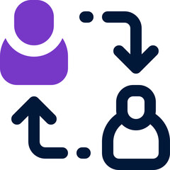 exchange icon. vector dual tone icon for your website, mobile, presentation, and logo design.