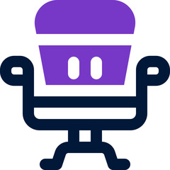 desk chair icon. vector dual tone icon for your website, mobile, presentation, and logo design.
