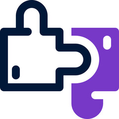 puzzle icon. vector dual tone icon for your website, mobile, presentation, and logo design.