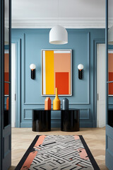 Modern styled small entryway