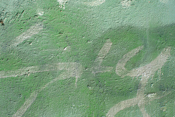 Imagen horizontal de una pared verde rayada textura tipo urbana 