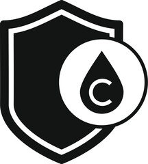 Bold graphic of a black shield featuring a white copyleft symbol, representing opensource and free content rights