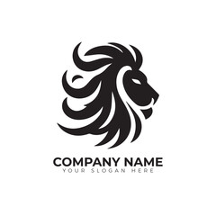 lion head design logo vector
